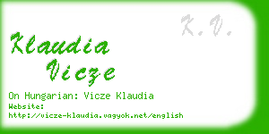 klaudia vicze business card